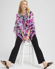 Chico's | Travelers™ Paisley Chiffon Layered Top/ Purple Clover