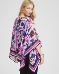 Chico's | Travelers™ Paisley Chiffon Layered Top/ Purple Clover
