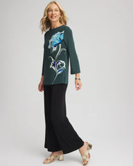 Chico's | Travelers™ Artisanal Boatneck Tunic/ Darkest Spruce