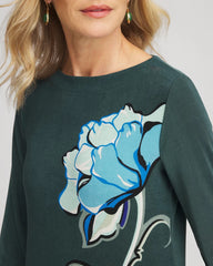 Chico's | Travelers™ Artisanal Boatneck Tunic/ Darkest Spruce