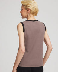 Chico's | Travelers™ Tipped Sweater Tank/ Deep Taupe