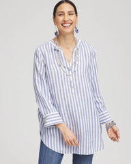 Chico's | No Iron™ Linen Tunic/ Indigo