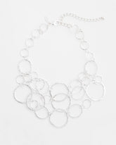 Chico's | Short Silvertone Multi-Strand Link Necklace/ Silver