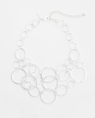 Chico's | Short Silvertone Multi-Strand Link Necklace/ Silver