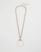 Chico's | Large Open Pendant Necklace/ Neutral