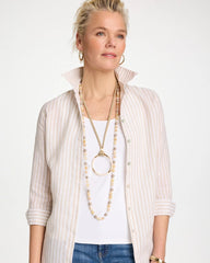 Chico's | Large Open Pendant Necklace/ Neutral