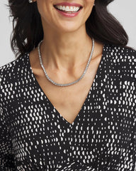 Chico's | Silver Tennis Necklace/ Silver