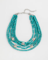 Chico's | Turquoise Multistrand Bib Necklace/ Turquoise
