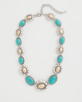 Chico's | Turquoise Mixed Metal Collar Necklace/ Turquoise