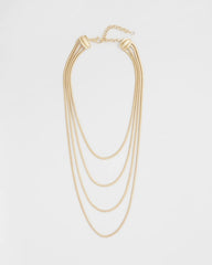 Chico's | Multi-Layer Snake Chain Necklace/ Gold