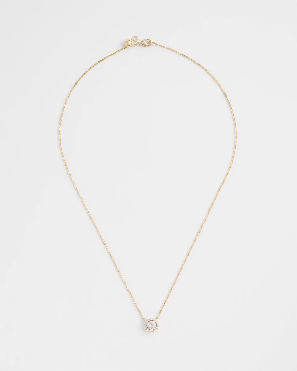 Chico's | Gold Tone Drop Stone Necklace/ Gold