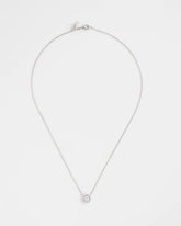 Chico's | Silver Tone Drop Stone Necklace/ Silver