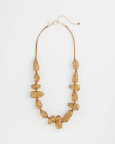 Chico's | Gold Foil Long Single Strand Necklace/ Neutral