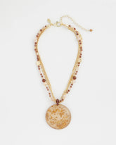 Chico's | Gold Foil Pendant Necklace/ Neutral