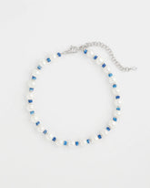 Chico's | Short Pearl Blue Necklace/ Blue