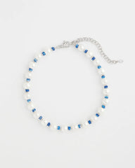 Chico's | Short Pearl Blue Necklace/ Blue