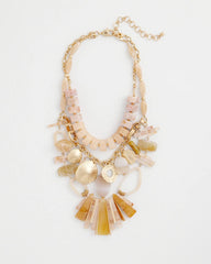 Chico's | Chico's Originals Neutral Stone Bib Necklace/ Neutral