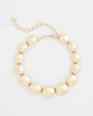 Chico's | Gold Pebble Collar Necklace/ Gold