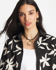 Chico's | Gold Tone Rings Pendant Necklace/ Gold