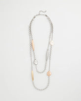 Chico's | Copper and Silver Double Strand Necklace/ Mixed Metals