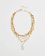 Chico's | Convertible Gold Pave Pendant Necklace/ Gold