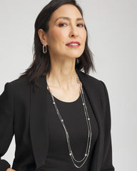 Chico's | Hexie Multi-Strand Necklace/ Silver