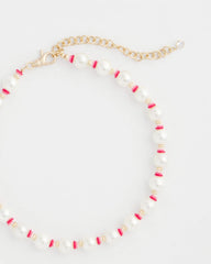 Chico's | Short Pearl Pink Necklace/ Pink