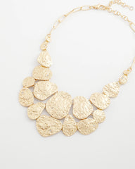 Chico's | Molten Goldtone Bib Necklace/ Gold