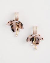 Chico's | Tortoise Spider Lily Drop Earrings/ Neutral
