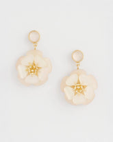 Chico's | Neutral Flower Drop Earrings/ Neutral