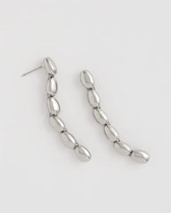 Chico's | Silver Linear Bead Earrings/ Silver