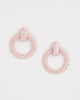 Chico's | Pink Twist Drop Hoop Earrings/ Pink
