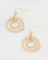 Chico's | Gold Tone Drop Pendant Earrings/ Gold