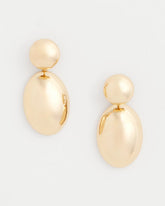 Chico's | Gold Oval Drop Earrings/ Gold