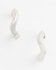 Chico's | Silver Wavy Hoop Earrings/ Silver