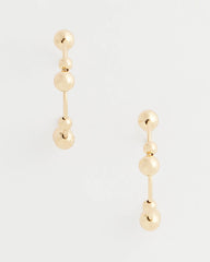Chico's | Goldtone Beaded Hoop Earrings/ Gold