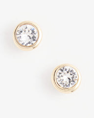 Chico's | Gold Tone Crystal Stud Earrings/ Gold