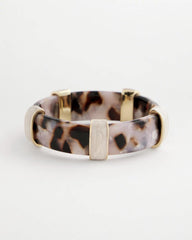 Chico's | Tortoise Spider Lily Stretch Bangle/ Neutral