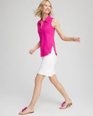 Chico's | Slub Sleeveless Collared Tunic/ Crushed Berries