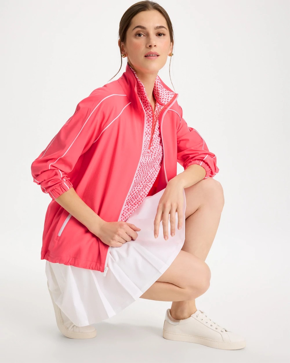Chico's | Zenergy® Ripstop Piping Jacket/ Calypso Coral