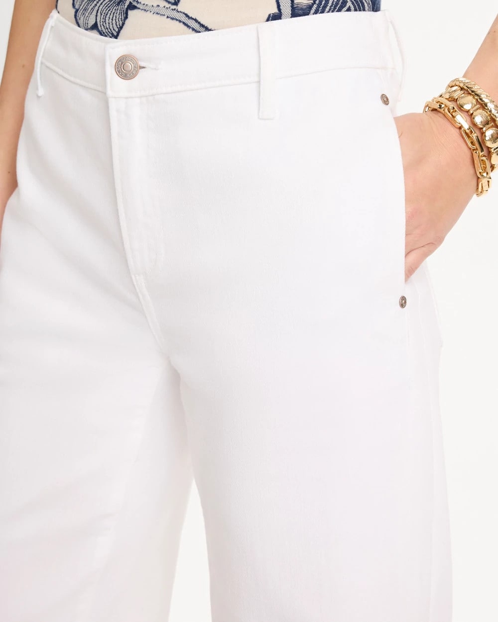 Chico's | Straight Crop White Trouser Jeans/ Alabaster