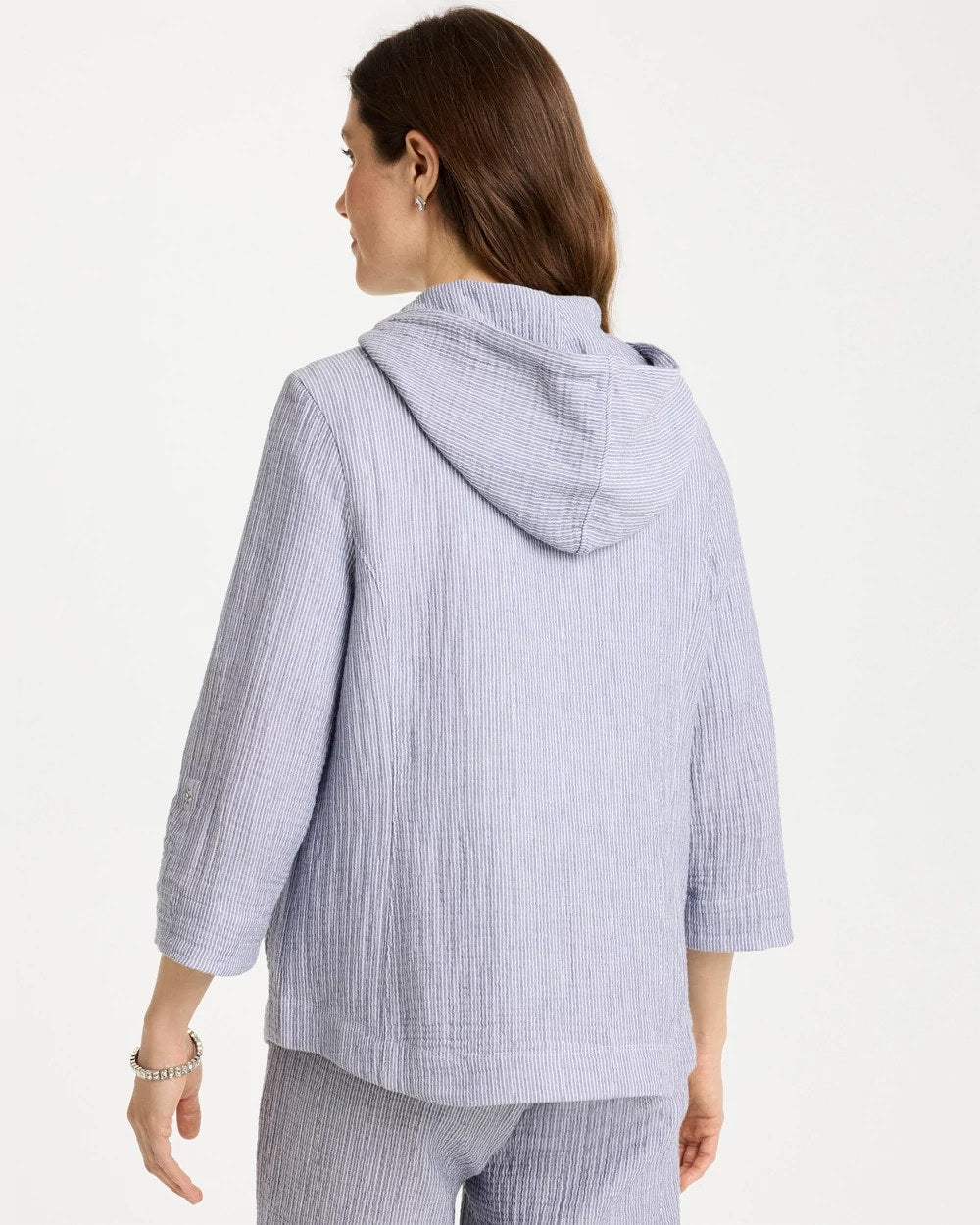 Chico's | Zenergy® Striped Gauze Jacket/ Blue