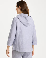 Chico's | Zenergy® Striped Gauze Jacket/ Blue
