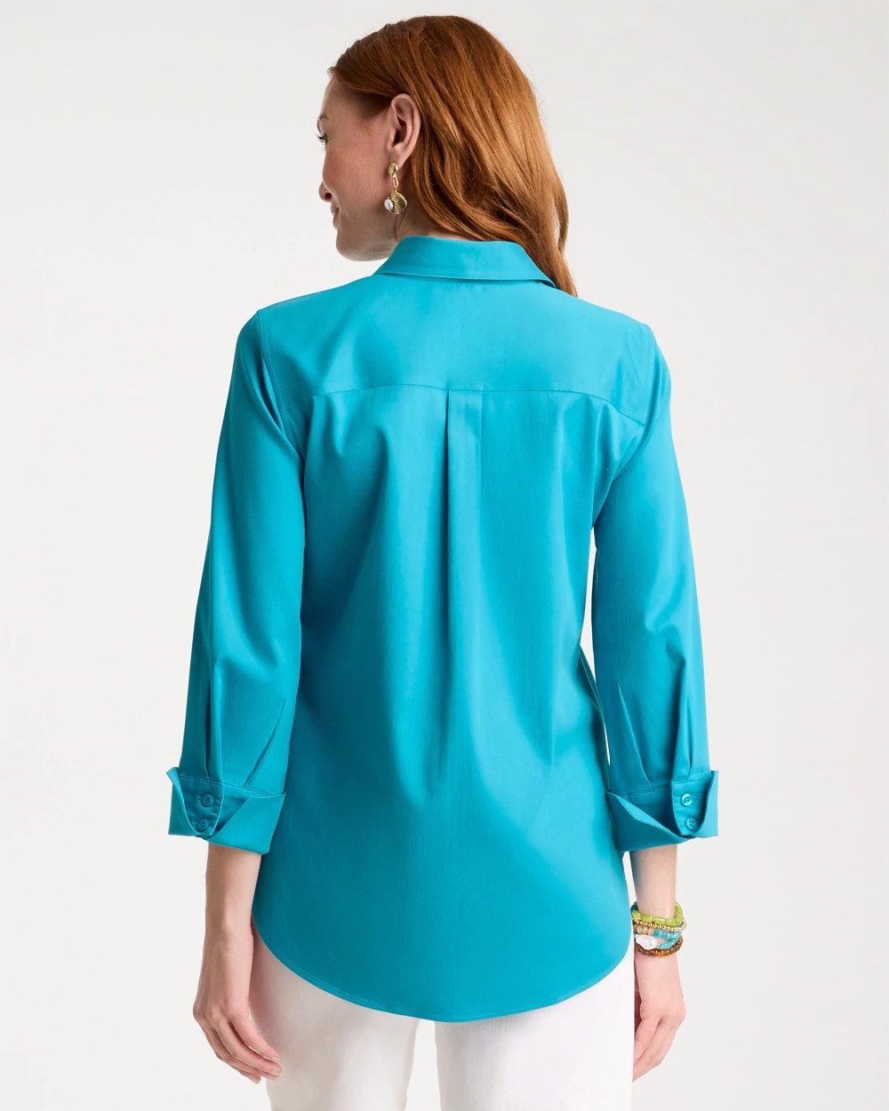 Chico's | No Iron™ Stretch Shirt/ Lagoon Blue