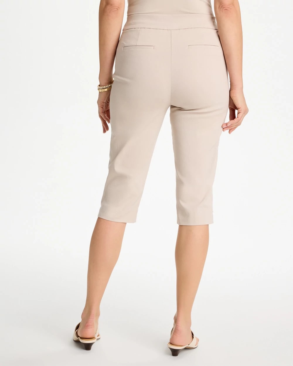 Chico's | Brigitte™ Slim Rivet Pull-On Capri Pant/ Smokey Taupe