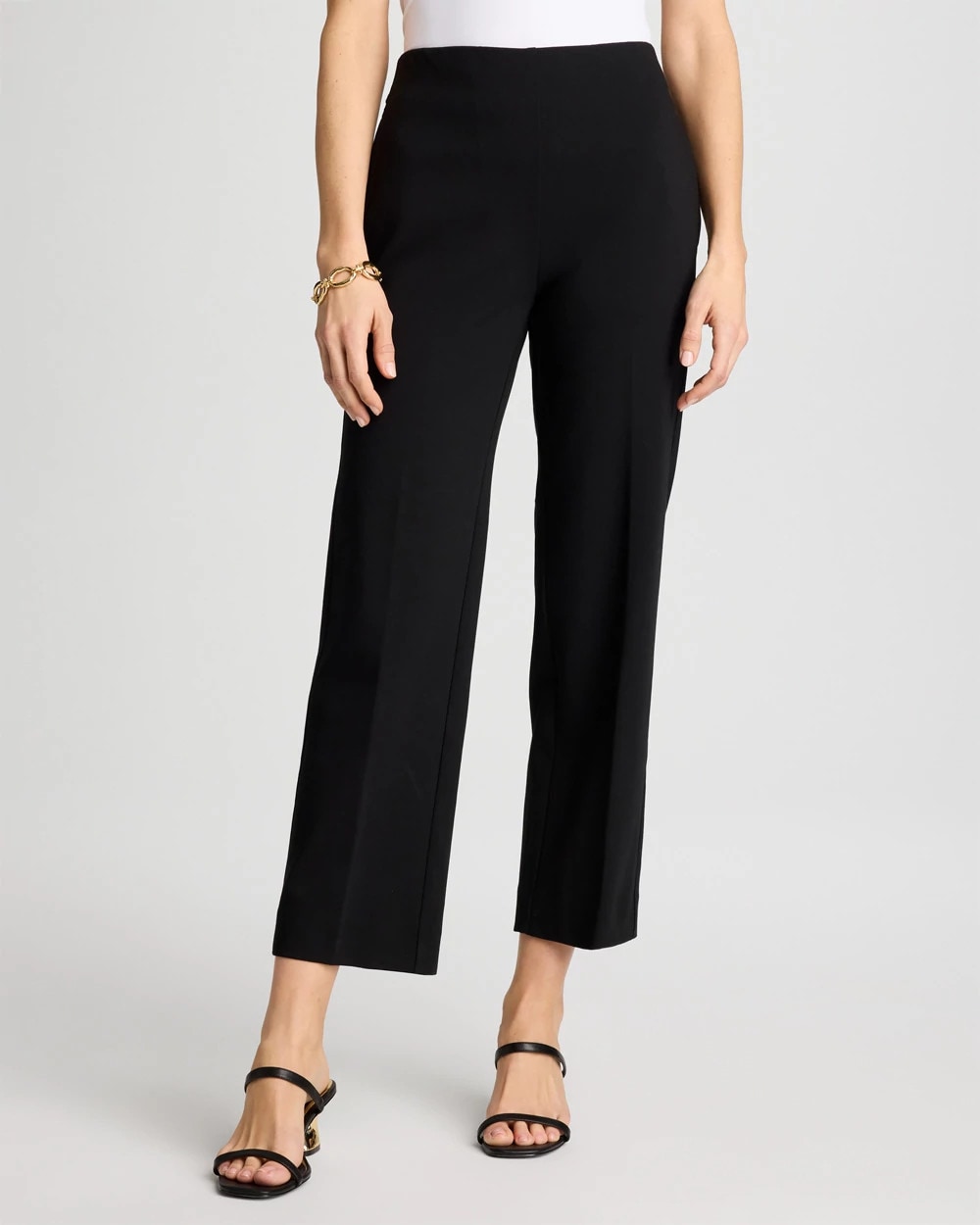 Chico's | Juliet Lightweight Straight Crop Pants/ Black