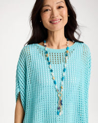 Chico's | Convertible Turquoise Fish Charm Necklace/ Blue Multi