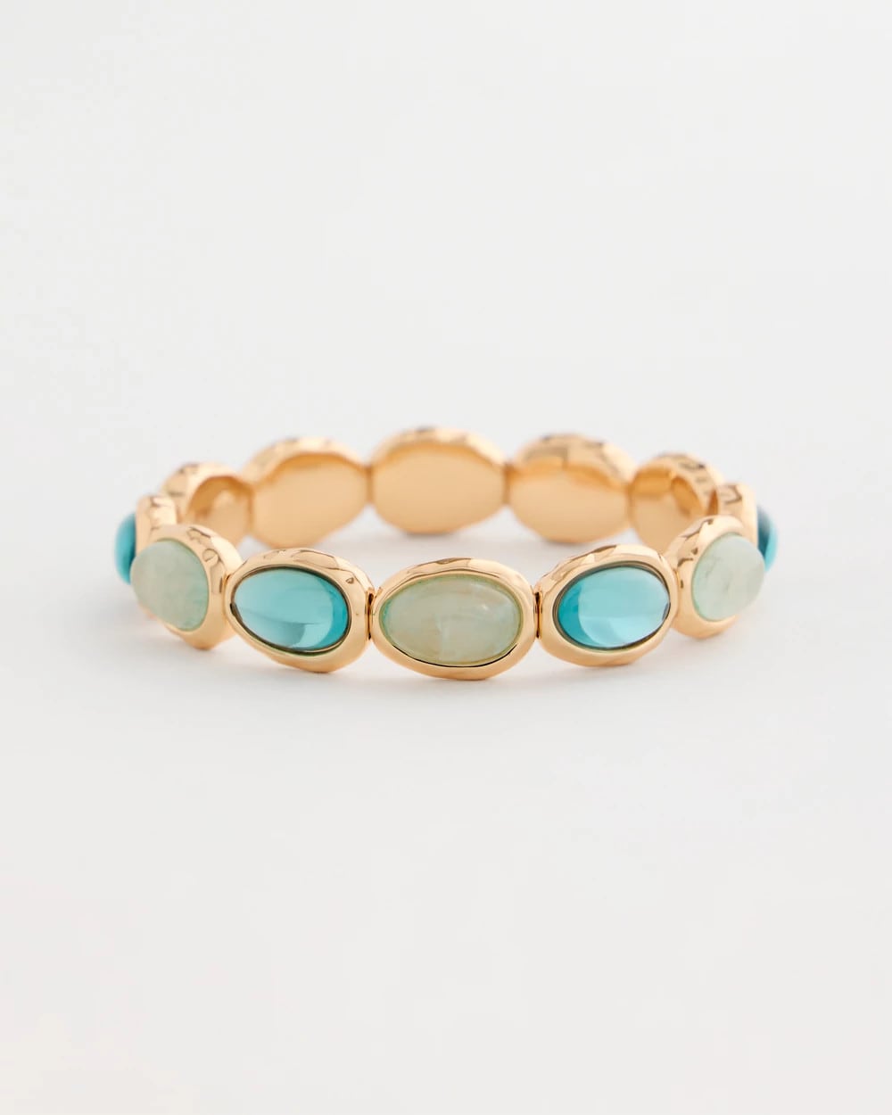 Chico's | Quartz Stone Large Stretch Bracelet/ Light Blue