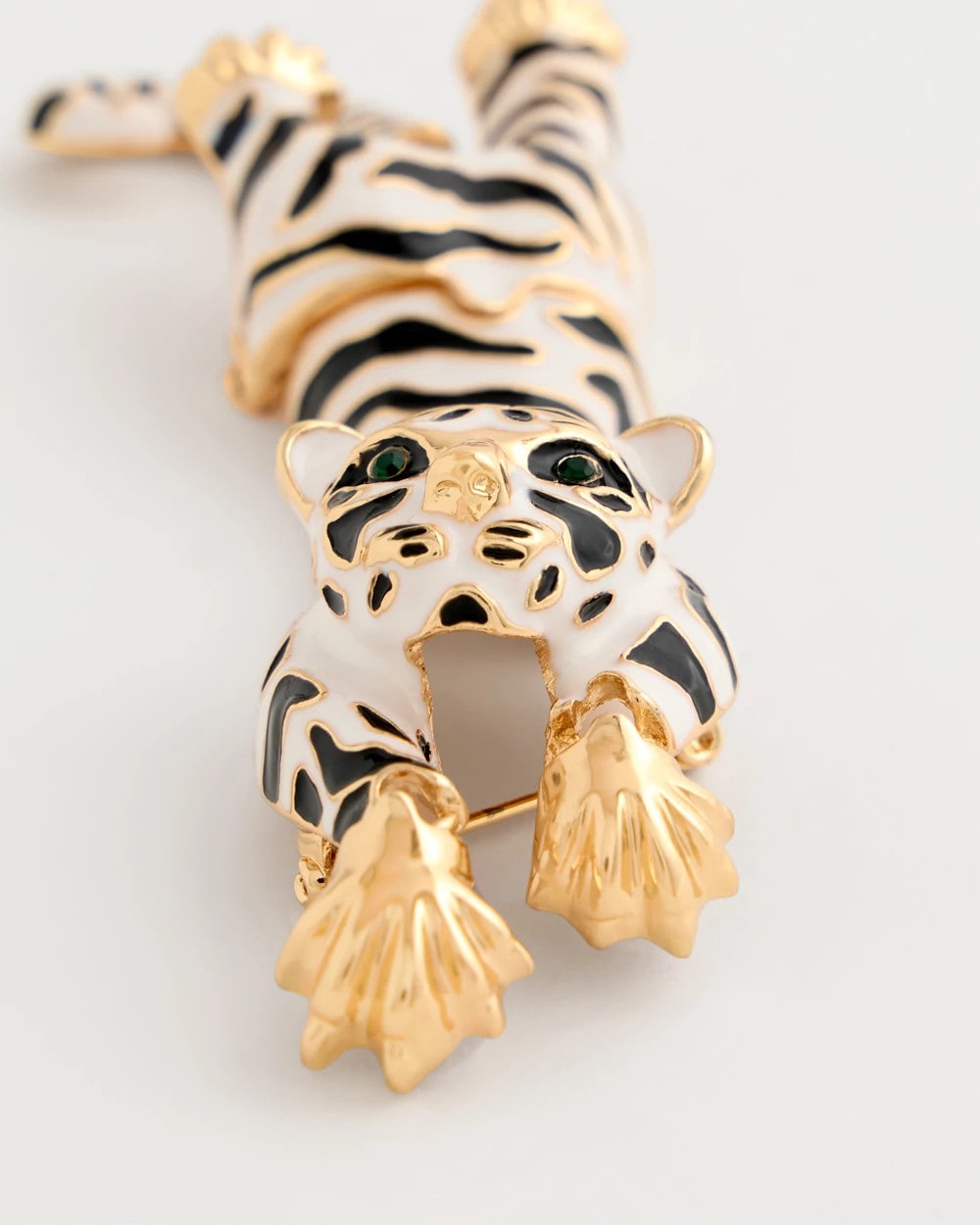 Chico's | Tiger Brooch/ Black/White