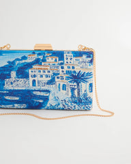 Chico's | Embellished Scenic Clutch/ Blue